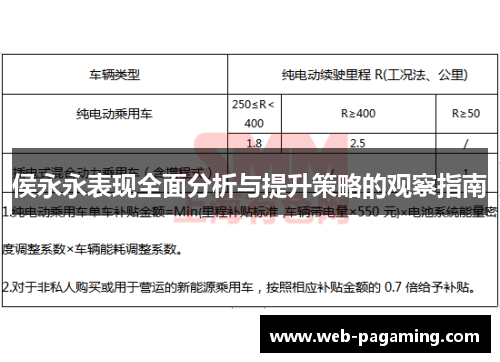 侯永永表现全面分析与提升策略的观察指南